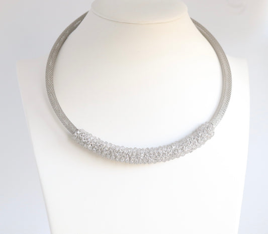 Silver Half Loop Necklace