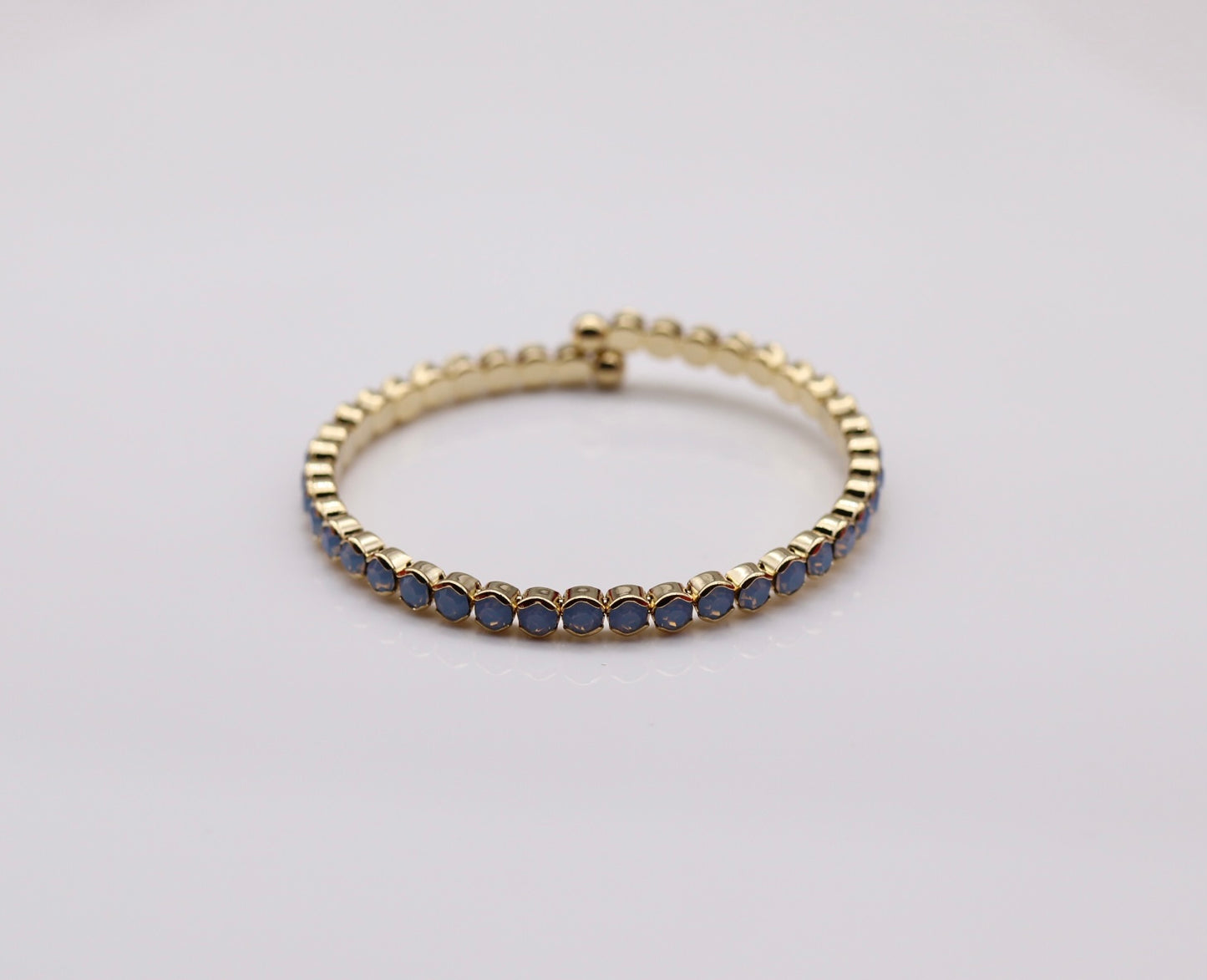 Blue Opal/Gold Metal Bracelet