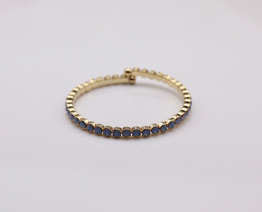 Blue Opal/Gold Metal Bracelet