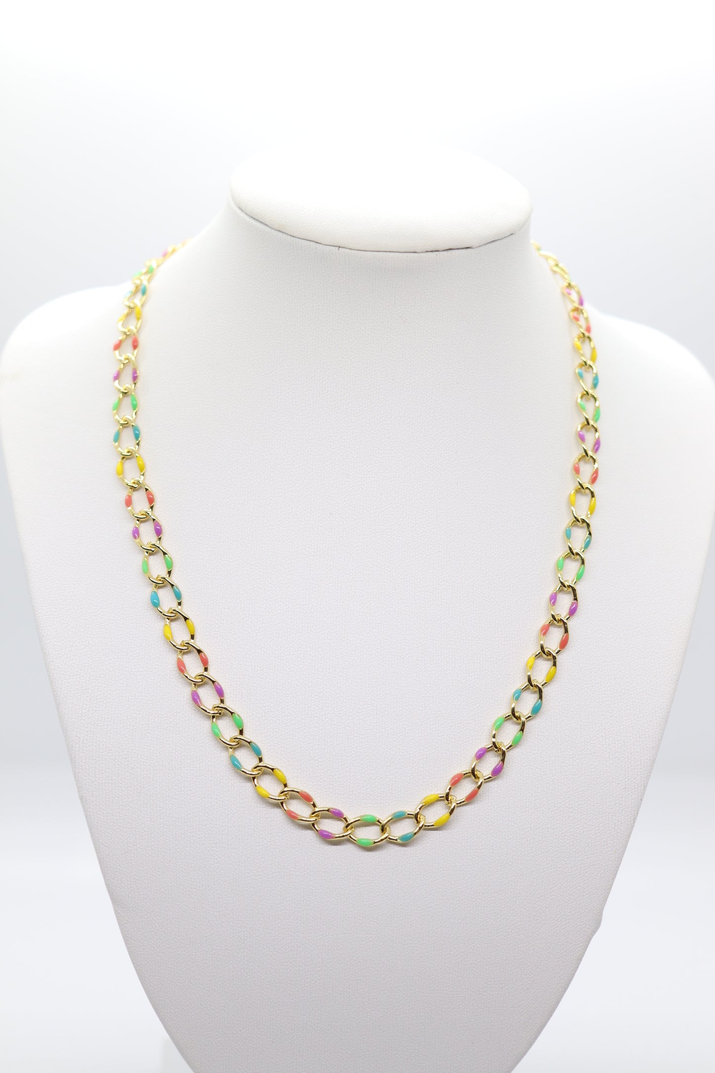 Multi-Color Small Chain Necklace