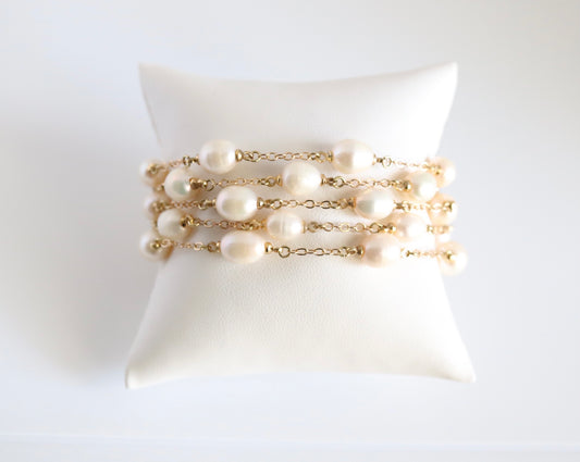 Five Layered Pearl Bracelet