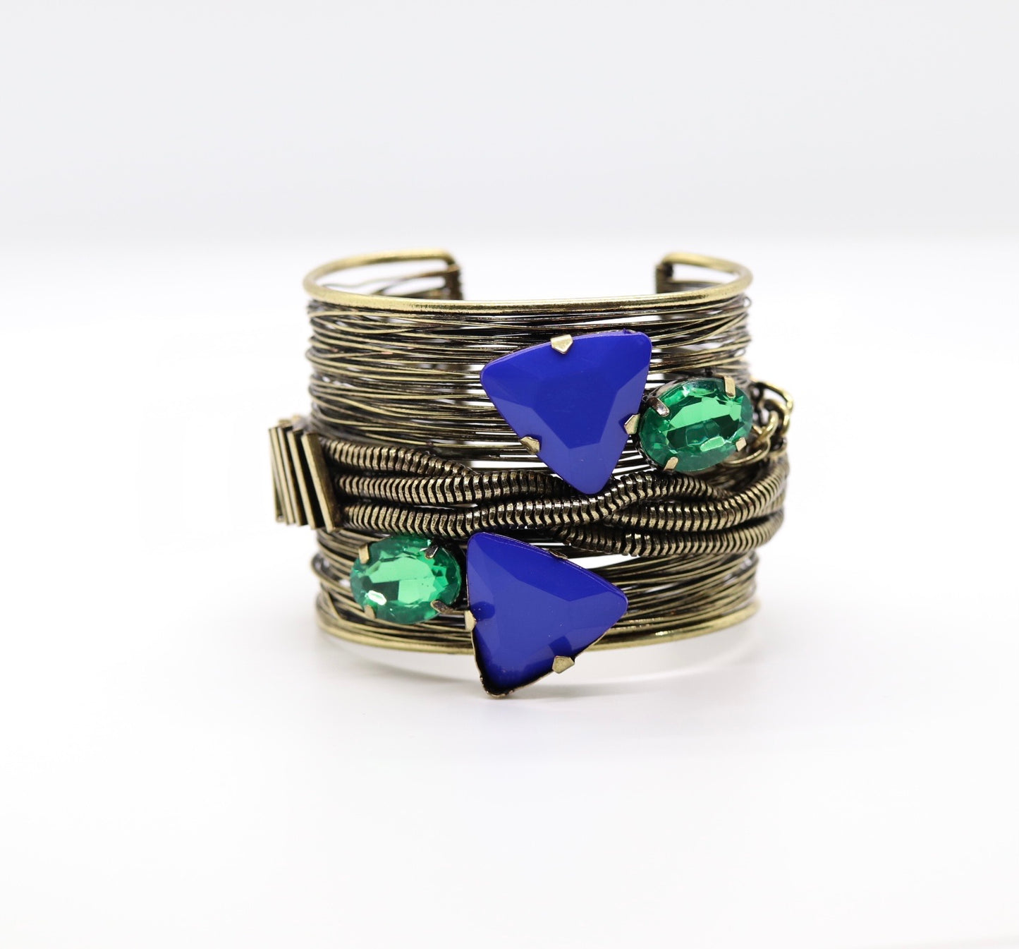 Gold, Blue and Green Bracelet