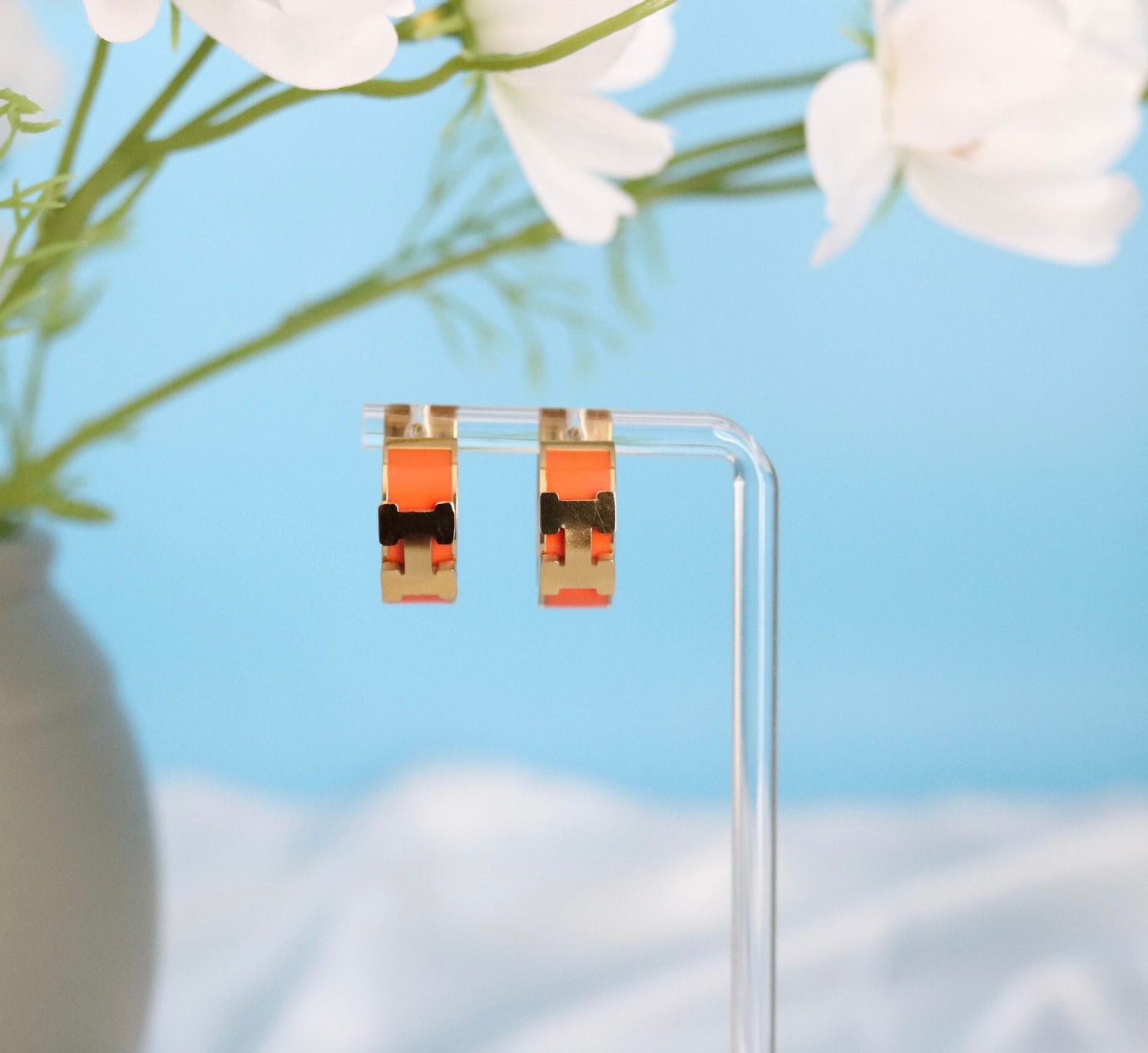 Orange Luxury Earrings