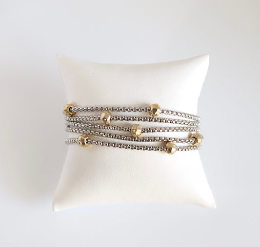 Gold and Silver Rope Bracelet
