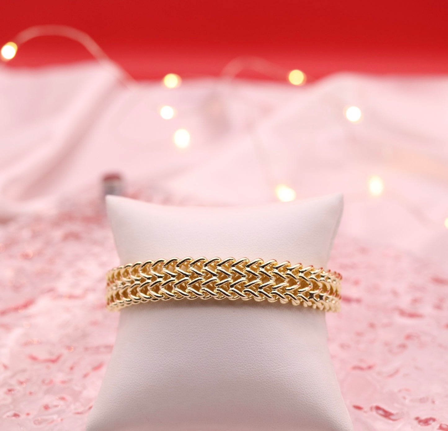 Gold Mesh Bracelet with Magnetic Clasp