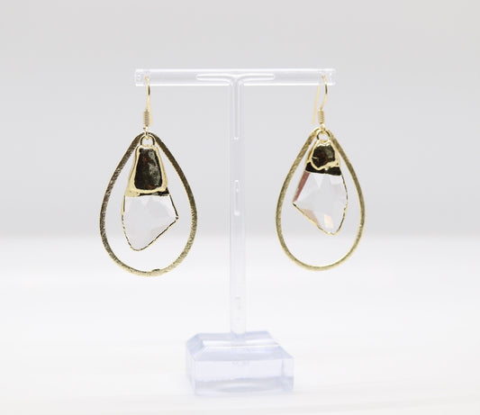 Silver and Gold Teardrop Earrings