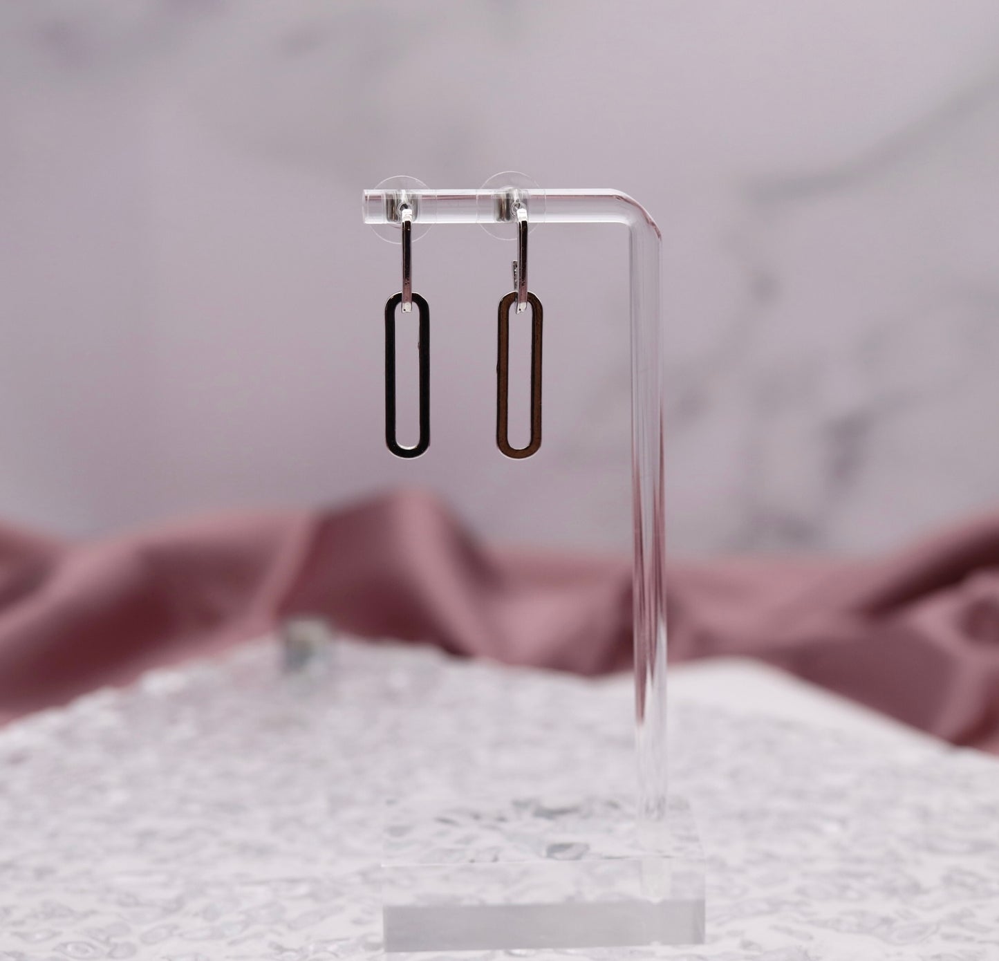 Silver Paperclip Earrings