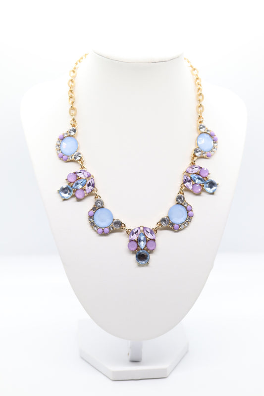 Purple & Blue Crystal Necklace
