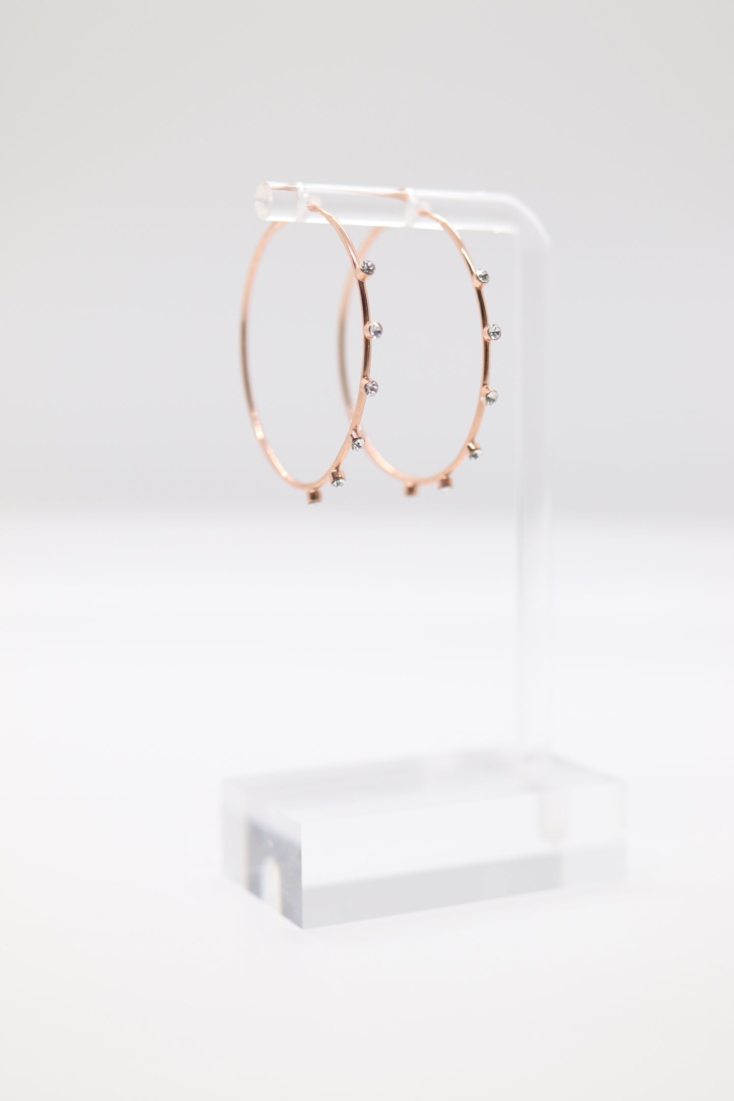 Rose Gold Diamond Circle of 6ths Hoop Earrings