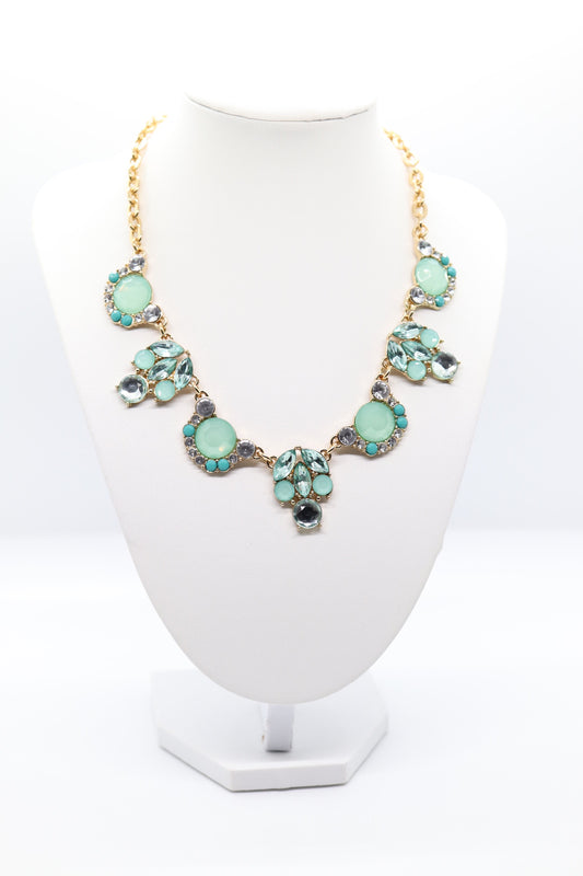 Green Stones Stationed Necklace