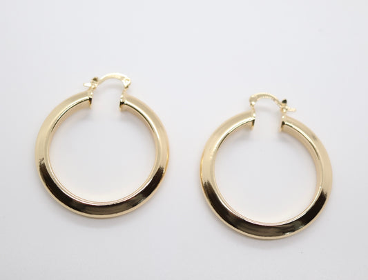 Large Gold Filled Hoop Earrings