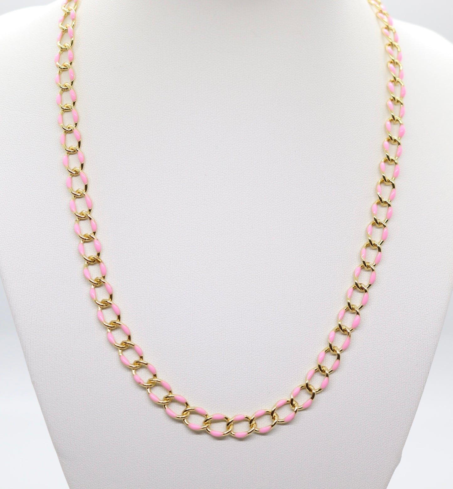 Pink Chain Link Necklace