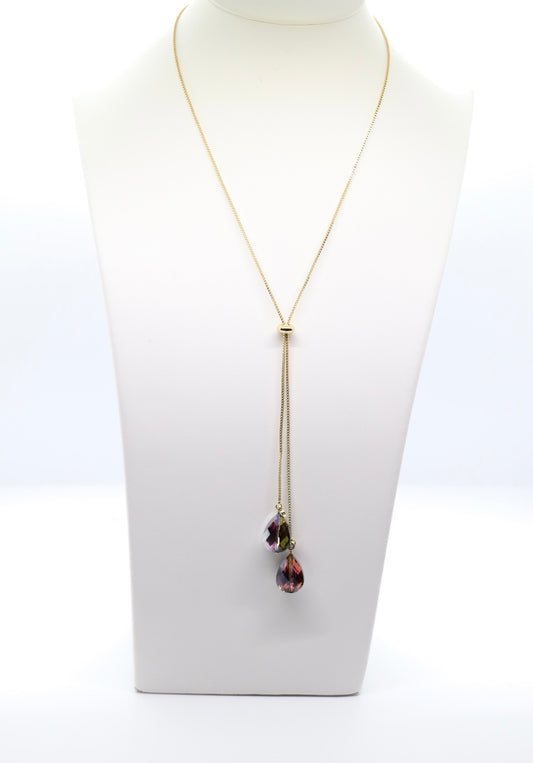 Gold and Light Purple Necklace