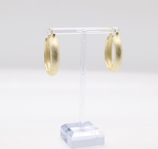 Thick Gold Hoop Earrings