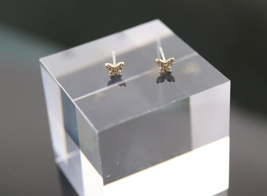 CZ Cluster Butterfly Stud Earrings