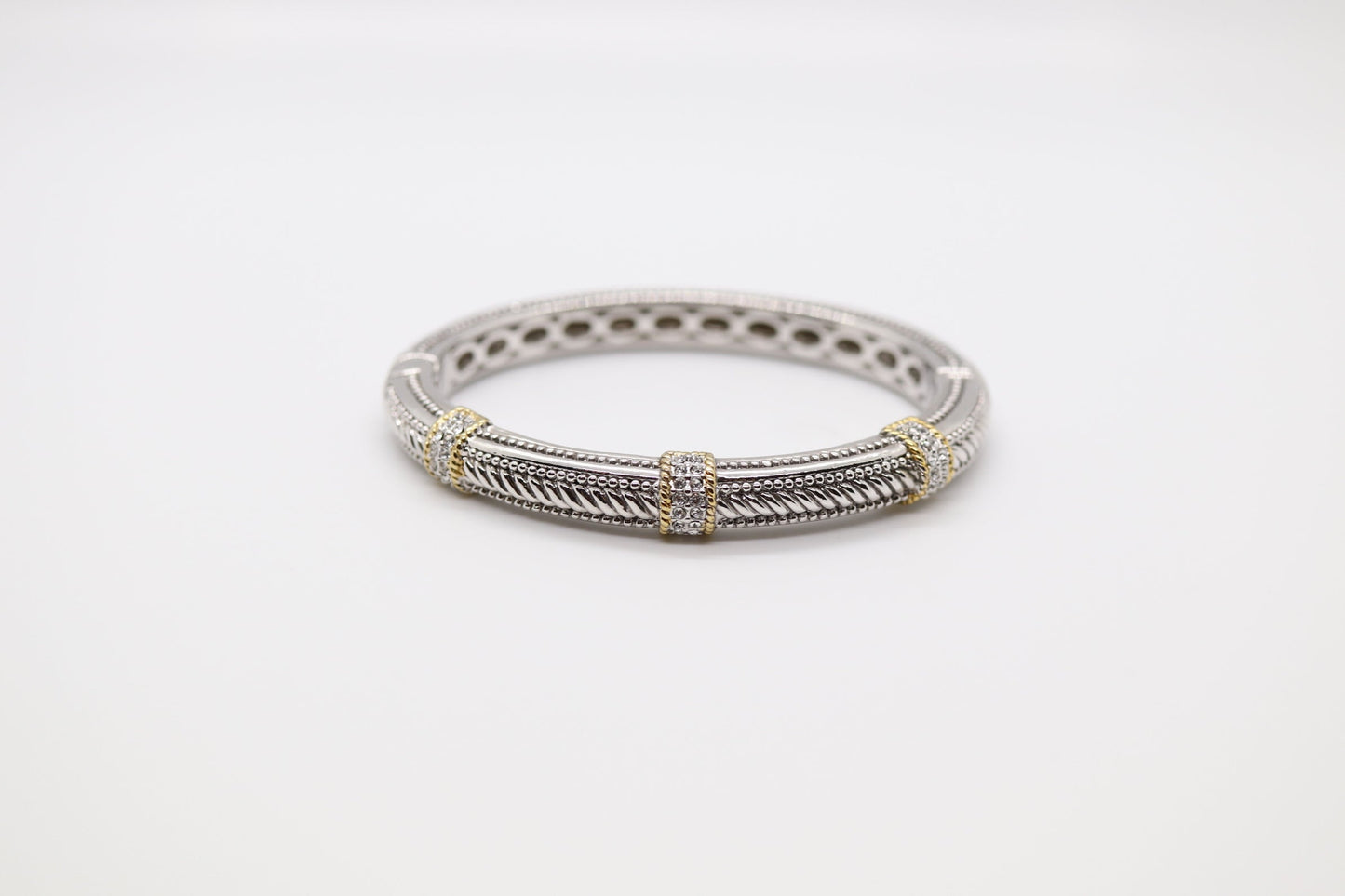 Twisted Cable Rope Hinge Bangle Bracelet