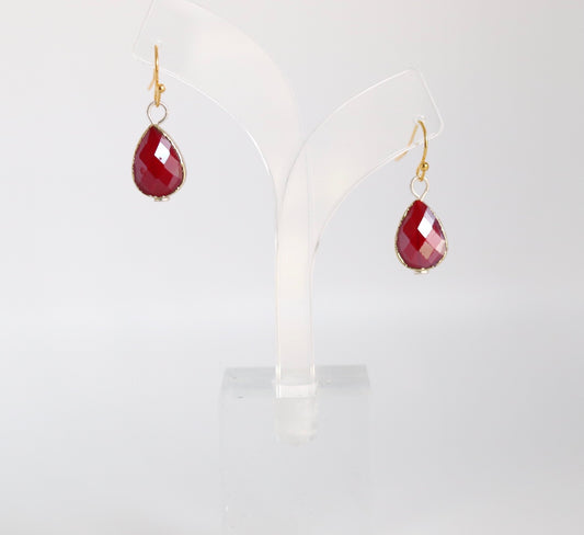 Red Teardrop Earrings