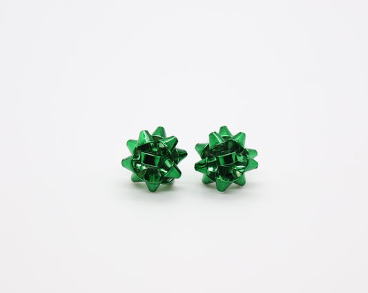 Green Bow Earring