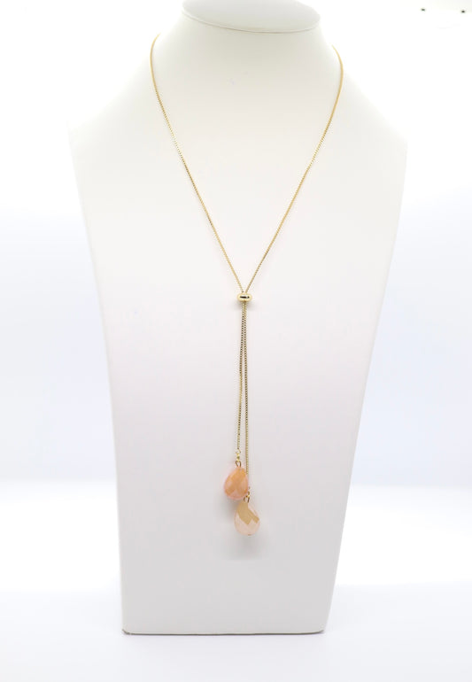 Gold and Peach Necklace