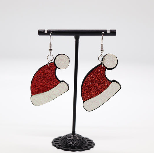 Felt Santa Hat Earring