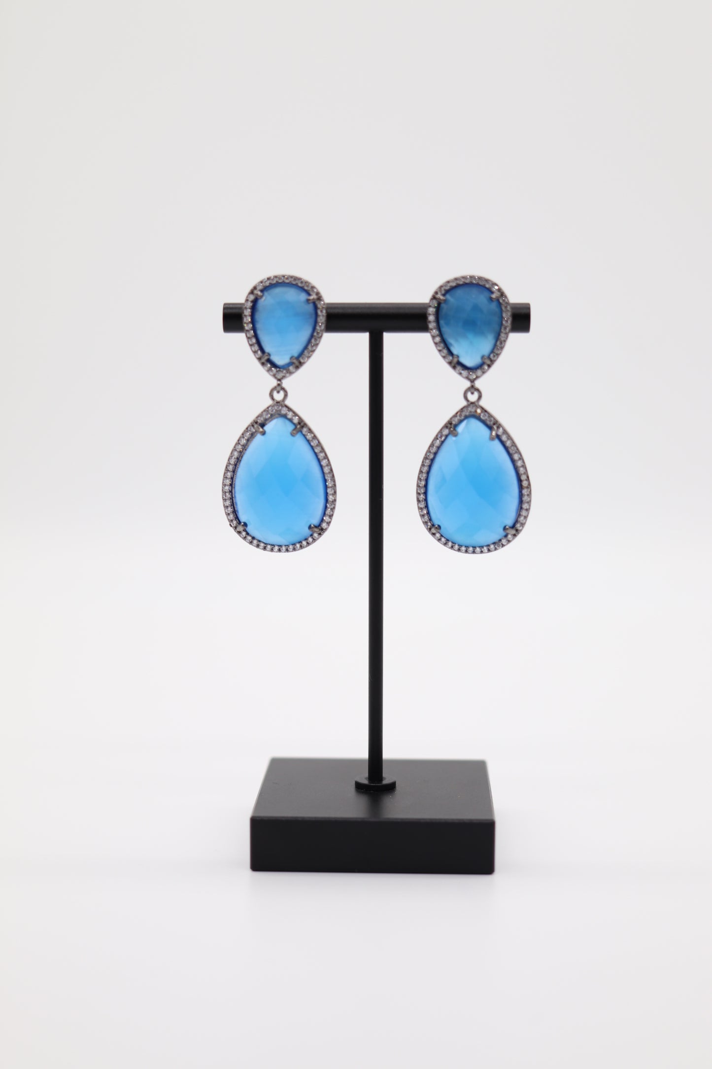 Stunning Caribbean Blue TearDrop Earrings