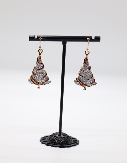 Pave Crystal Tree Earring