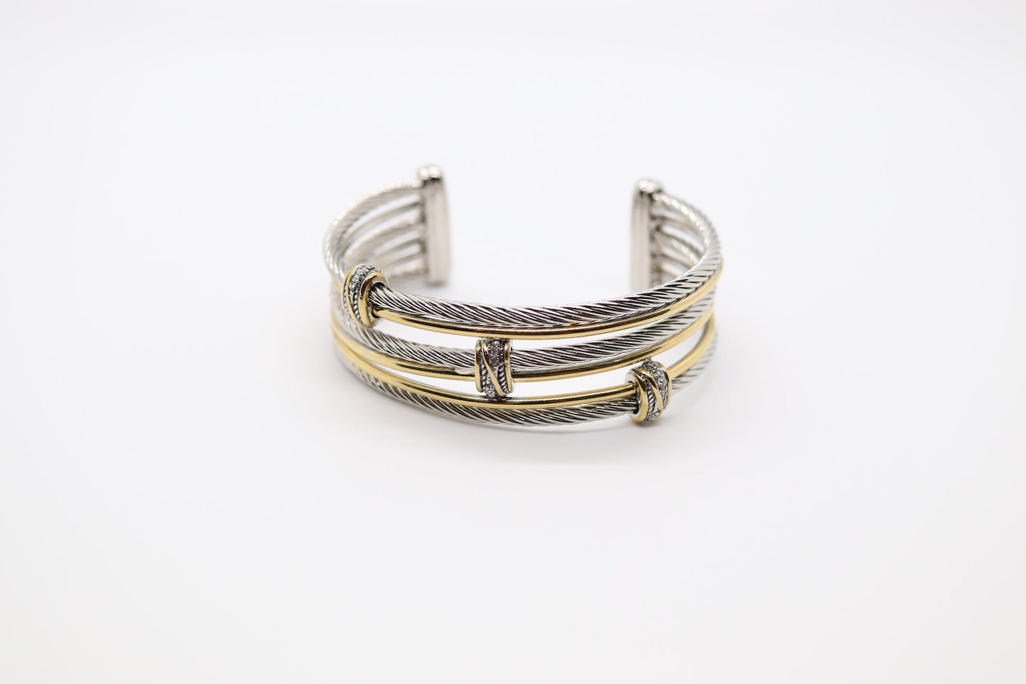 Multi-Layered Cable Cuff Bracelet