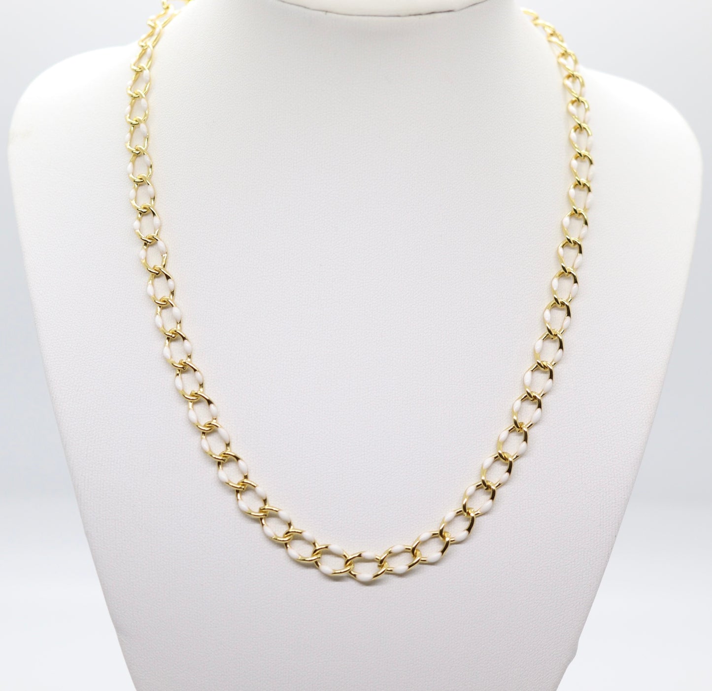 White Chain Link Necklace