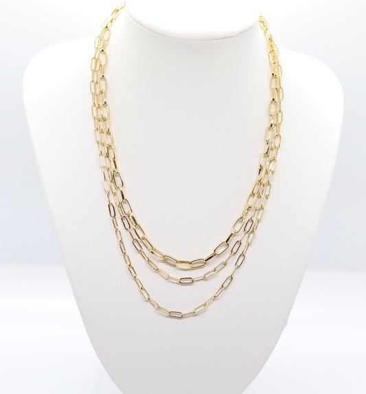 Beautiful Layered Gold Chain Necklace