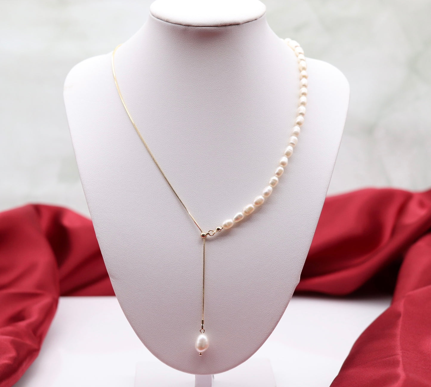 Adjustable Fresh Water Pearl Necklace
