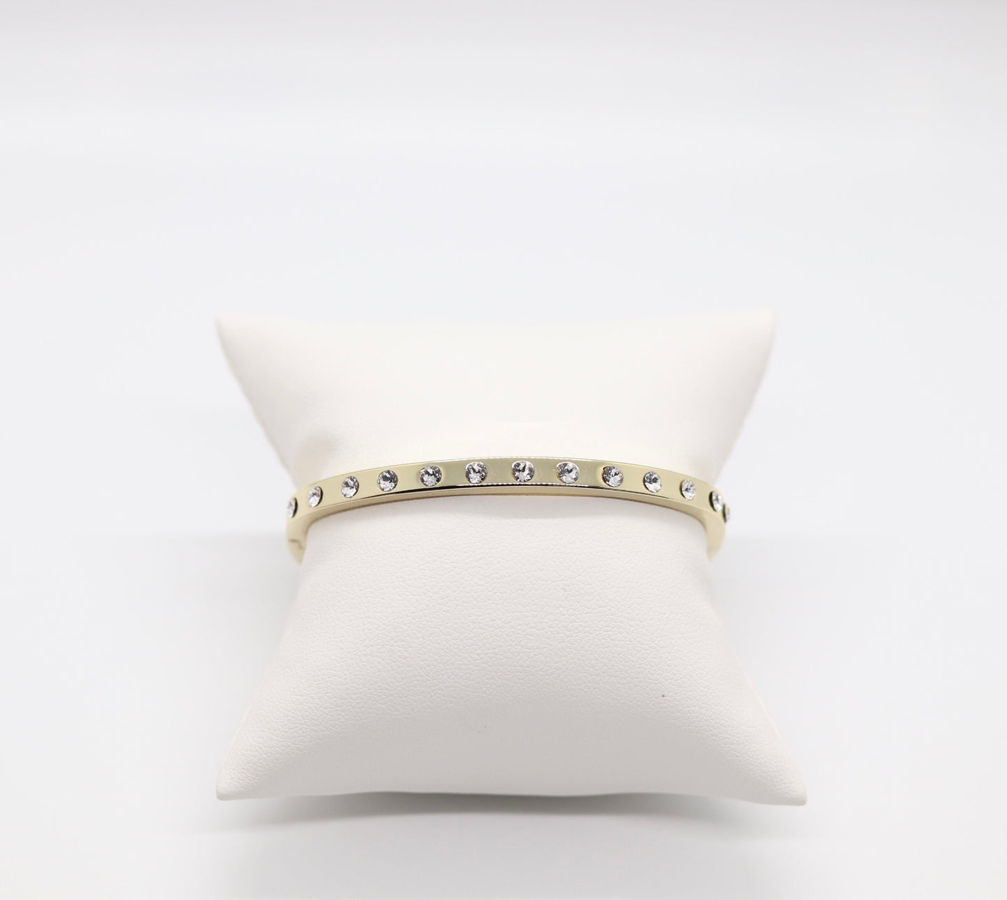 Bezel-Set Crystals Gold Bracelet