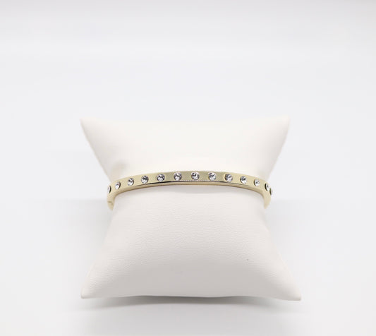 Bezel-Set Crystals Gold Bracelet