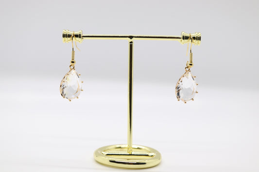 Crystal Clear Teardrop Earrings