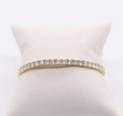 Gold Plated Bangle with CZ Diamonds!!