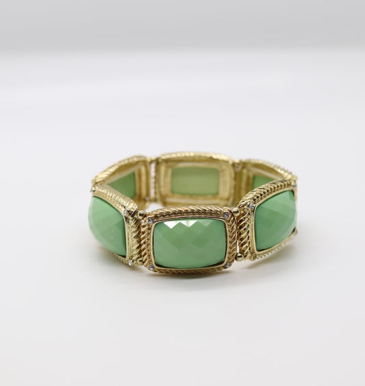 Gold and Green Bracelet