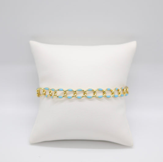 Light Blue Chain Link Bracelet