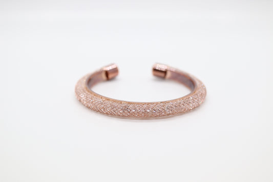 Rose Gold Austrian Crystals Cuff Bracelet