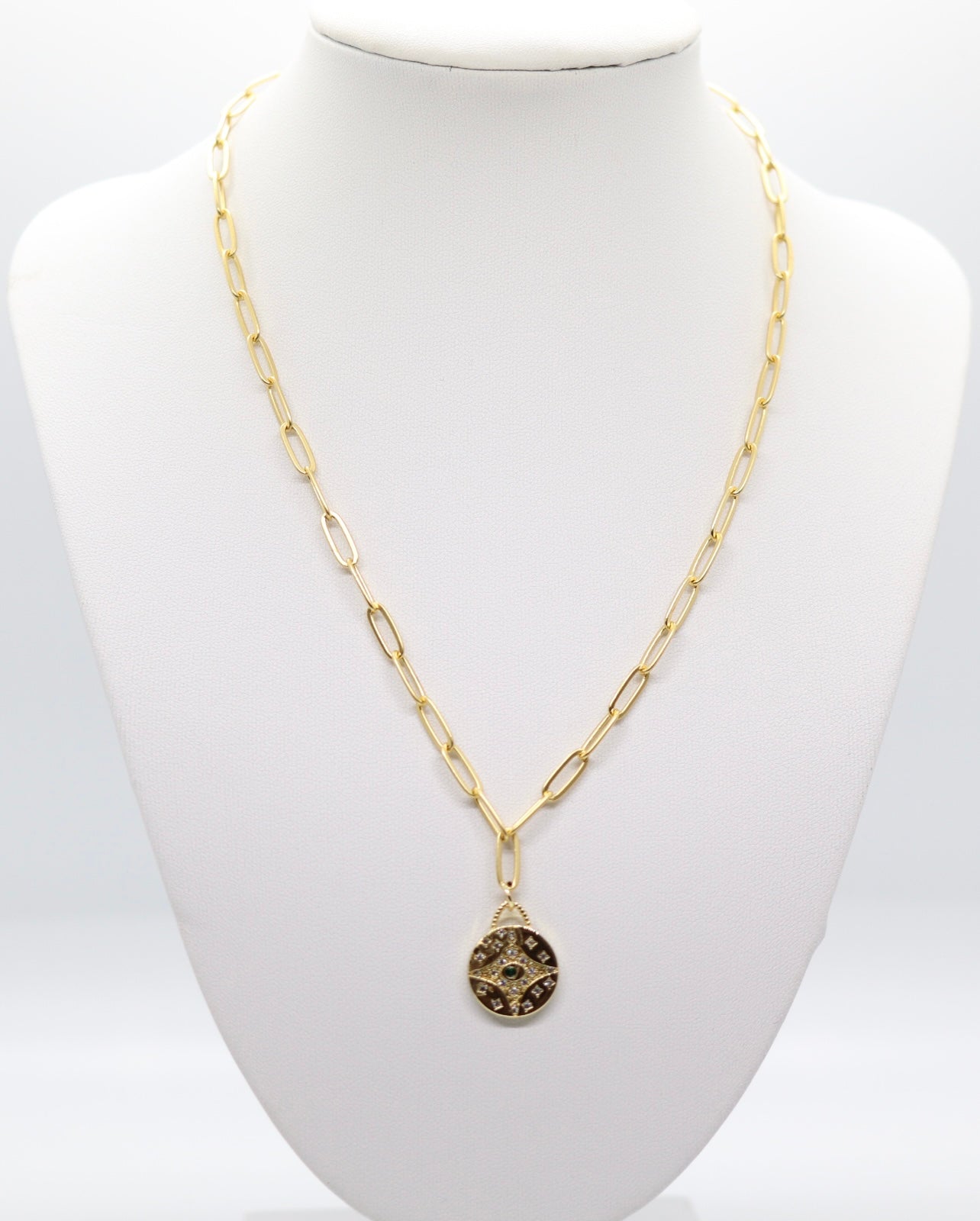 Gold 3.8mm Link Chain with Gold Star Pendant - 18 inches