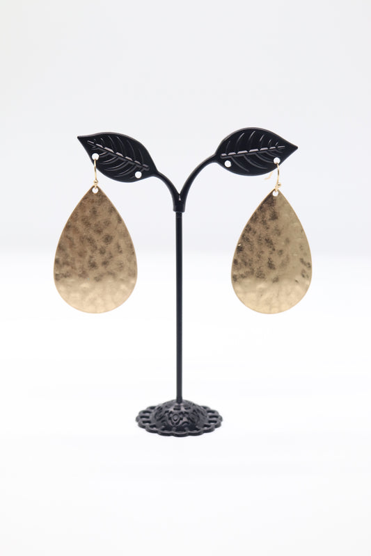 Cooper Gold Teardrop Earrings