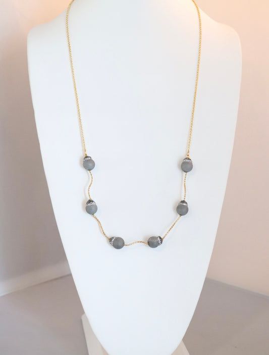Long Black Pearl Necklace
