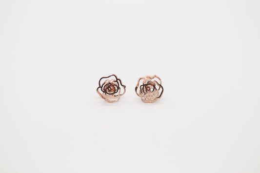 Gold Flower Stud Earrings