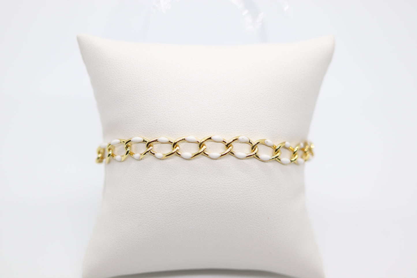 White and Gold Chain Bracelet