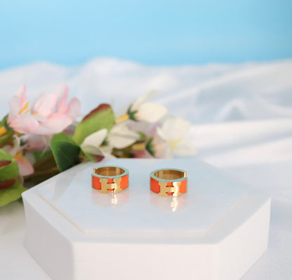 Orange Luxury Earrings