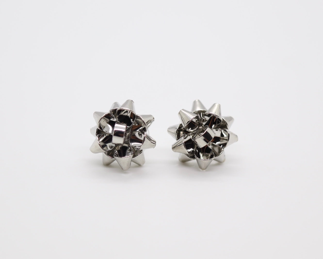 Silver Bow Earring