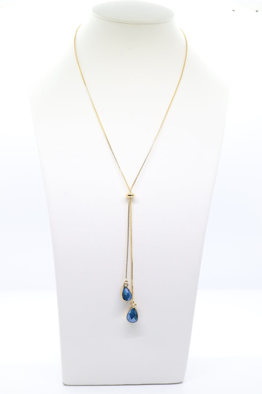 Gold and Blue Necklace