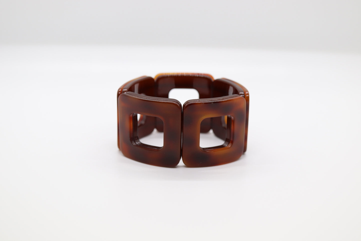 Honey Square Design Stretchy Resin Bracelet
