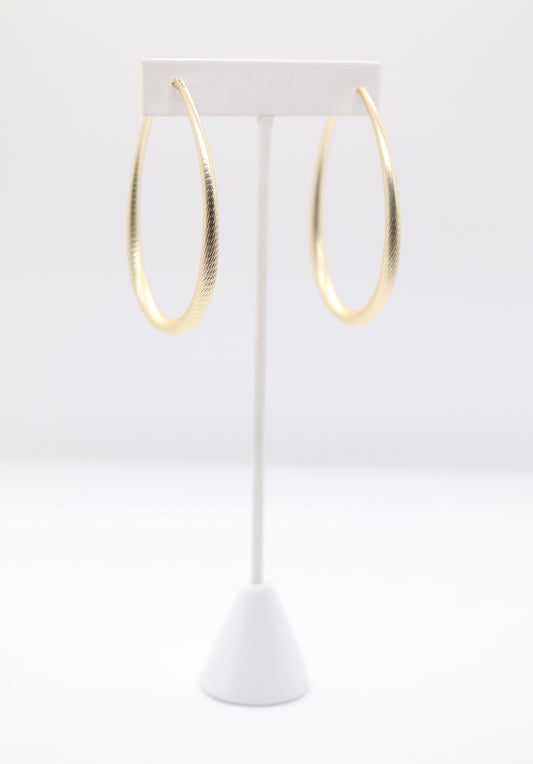 Matte Gold Teardrop Earrings