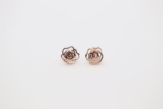 Rose Gold Flower Earrings