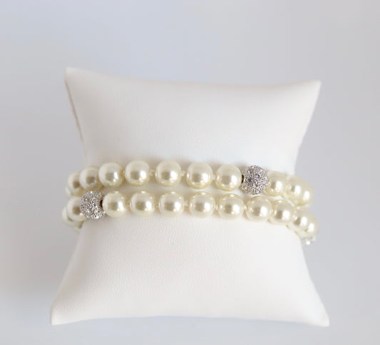 Double Row Pearl Bracelet