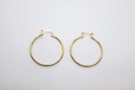 Large Thin Gold Hoop Earring
